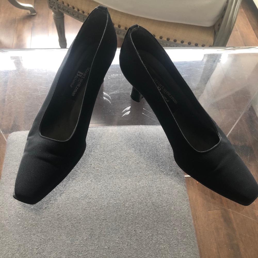 Stuart Weitzman for Browns black fabric heels